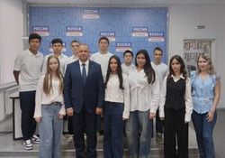 Приволжские школьники посетили пресс-конференцию министра сельского хозяйства региона